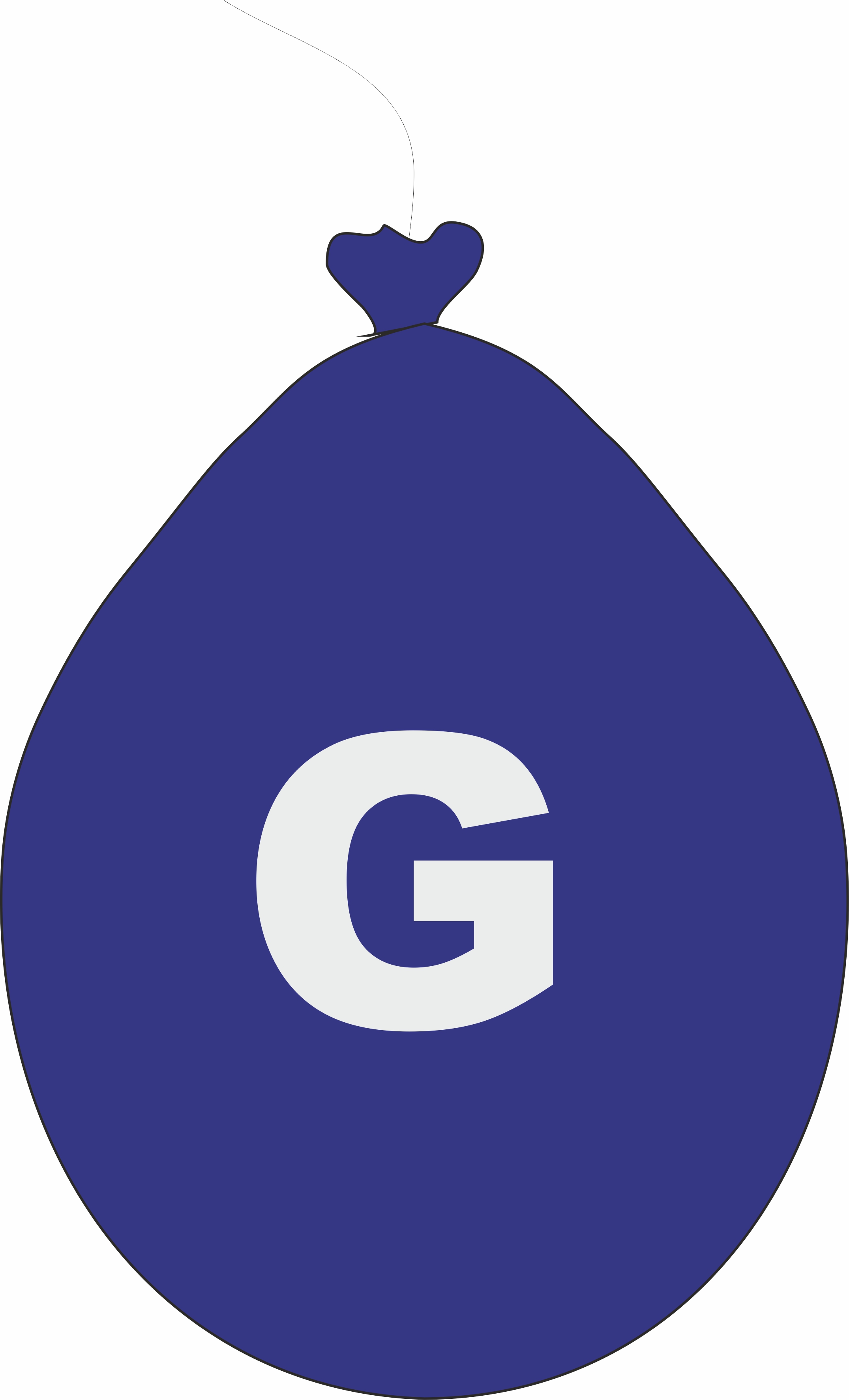Balónek písmeno G modré